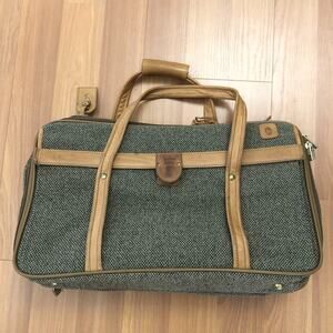 Vintage Hartmann Tweed Tote Walnut 20x12x9 MISSING STRAP